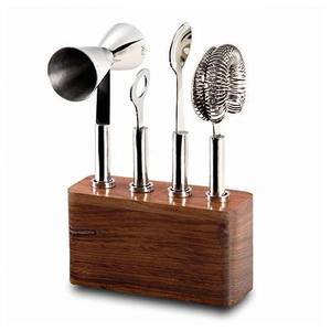 ชุดเครื่องมือบาร์สแตนเลสพรีเมียมพร้อมที่วาง อุปกรณ์ทำค็อกเทลระดับมืออาชีพ ทนทาน ทันสมัย จำเป็นสำหรับบาร์ที่บ้าน - Product Image 4