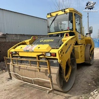 Compacteur vibrant à double tambour BOMAG BW203 d'occasion, poids de travail 13 tonnes, compacteur de construction de grande taille d'origine allemande