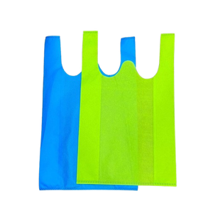 Sac de gilet imprimé personnalisé en tissu non tissé pour la vente au détail sac de transport poignée en U sac à provisions écologique fabriqué au Vietnam en gros - Product Image 1