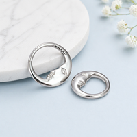 Anneau de nez articulé en titane plaqué or ASTM F136 G23, motif lune, pour septum, hélix, daith, cartilage, cadeau de mariage