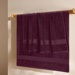 Serviette de bain en coton uni doux absorbant tissu à séchage rapide confortable pour la maison salle de bain Spa et usage quotidien - Product Image 3