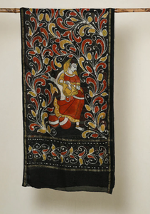 Chal de Seda Chanderi Tejido a Mano para Mujer, Bufanda Tradicional con Estampado Batik, Antibacteriano, Ligero, 176 cm - Product Image 2