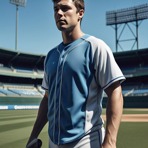 Camiseta de Béisbol con Botones, de Secado Rápido, Ligera y Suave, Camiseta Deportiva de Manga Corta, Camiseta de Entrenamiento de Béisbol Unisex - Product Image 4