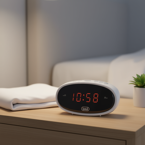 Trevi Alarm <b>Clock</b> EC 880B White Desk & <b>Table</b> <b>Clocks</b> Model 0088001 - Product Image 3