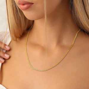 Collar de cadena de eslabones de acero inoxidable de plata tibetana chapada en oro de 18 quilates para hombre, moda personalizable, símbolo cristiano para fiesta - Product Image 3