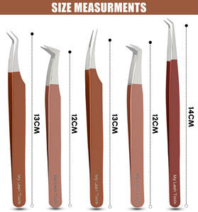 Vente en gros de pinces à cils 90 degrés en acier inoxydable pointe en fibre volume pince à épiler fabricant de pinces à cils - Product Image 3