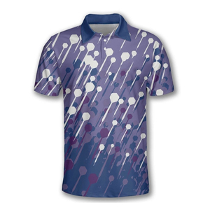 Camiseta personalizada con estampado de sublimación completa, Polo de bolos de manga corta transpirable de secado rápido, ropa deportiva para adultos - Product Image 2