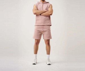 Producto de gran oferta, recién llegado, camisetas y pantalones cortos de manga corta de verano para hombres, conjunto doble de colores en contraste, conjuntos gemelos para hombres para adultos OEM - Product Image 3