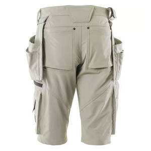 Shorts cargo décontractés en coton de haute qualité pour hommes, motif uni, haute visibilité, multi-poches, pour le travail et les activités de plein air - Product Image 4