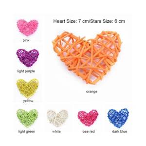 Décorations de Noël en coeur de rotin faites à la main vietnamiennes petits ornements d'arbre de coeur pour accrocher des accessoires de Noël de vente entière - Product Image 4