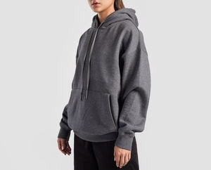 Sweat à capuche oversize pour homme en gros, coupe ample, 100% coton, hiver, chaud, polaire épais, pull à capuche, imprimé personnalisé brodé, poche - Product Image 3