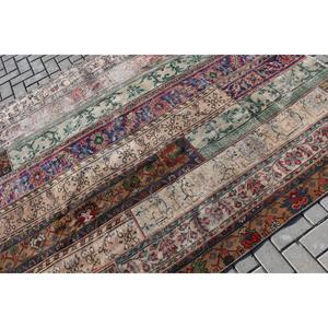 Alfombra Turca Vintage Grande de 5.9x8.1 pies (181x248 cm), Alfombra Azul con Estampado Animal - Product Image 5