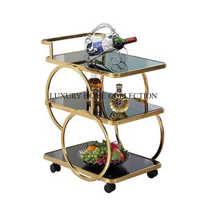 Affordable and Attractive Metal Serving Trolley with a Sleek Design Suitable with Glass Trays <b>for</b> Modern Interiors - Product Image 6