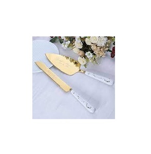 Cuchillo y servidor de latón para pastel de cumpleaños, para restaurante, artesanía, el mejor precio, juego de cuchillos y servidor para pastel de boda - Product Image 1
