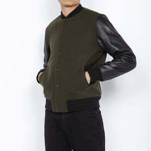 Veste universitaire pour homme Manches en laine Qualité supérieure Broderie personnalisée Veste de baseball universitaire pour homme - Product Image 4
