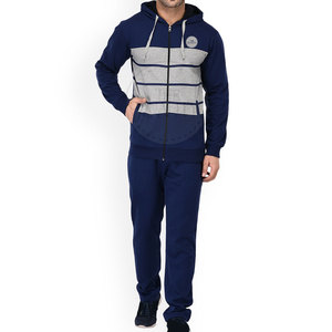 Survêtement d'hiver à capuche solide et coupe-vent 100% coton Dernier design Logo personnalisé Grande taille Hommes Survêtement - Product Image 4
