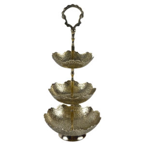 Assiette de service en métal plat de mariage bol décoratif vaisselle plats pour le thème moderne pour la décoration de la maison hôtel Restaurant - Product Image 4