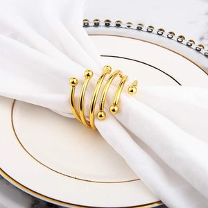 Servilletero de metal dorado para agregar un toque romántico a las cenas, decoración de mesa perfecta de alta calidad, impresiona a tus invitados - Product Image 3