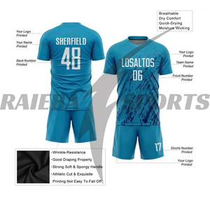 2025 Custom Sublimation Printed Breathable Lightweight Premium Quality Soccer Team Uniforms T-Shirts Shorts Sets Football Jersey - Product Image 3