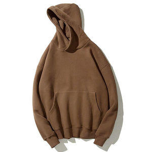 Plus Size 500gsm Heavyweight Hoody Oversized <b>Hoodie</b> Hip Hop Blank Men 65% Cotton 35% <b>Polyester</b> <b>Hoodie</b> - Product Image 2