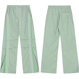 กางเกงกันลมลำลองสำหรับผู้ชายกางเกงผ้าฝ้ายลายขวางแบบวินเทจ - Product Image 5