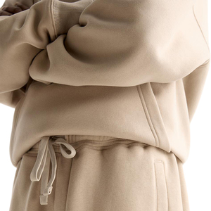 Ensemble complet personnalisé blanc sweats à capuche et pantalons de survêtement ensemble lourd GSM Hoodies logo personnalisé usine unisexe pantalons de survêtement ensemble - Product Image 4