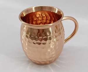 High Quality India Manufacturer <b>Copper</b> <b>Mugs</b> Eco-Friendly Barrel <b>Mug</b> for Chilled Drinks - Product Image 2