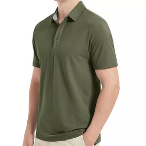 เสื้อโปโลสำหรับผู้ชายเสื้อโปโลแขนสั้นระบายอากาศได้ดีเสื้อลำลองสีพื้นออกแบบโลโก้ได้ตามต้องการ - Product Image 3