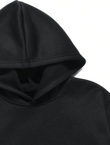 100% algodón Streetwear pulóver Sudadera con capucha impresión Digital Tie-Dye apliques diseño lavado con ácido Stonewashed sólido forrado frontal - Product Image 3