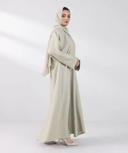 Abayas pour femmes de Dubaï, grande taille, logo personnalisé, hijab, robe musulmane pour la prière, vêtements islamiques, kaftan, OEM ODM, meilleur prix de gros - Product Image 2