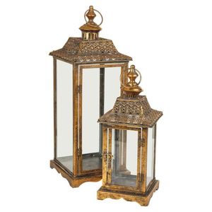 Trendy Antique <b>Brass</b> <b>Lantern</b> with Intricate Detailing and Vintage Charm for Modern Home Decor - Product Image 3