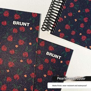 Copertina in similpelle a tema floreale Kawaii, carta vergine da 100g, rilegatura a spirale, perforazioni a strappo facile, ricaricabile. |   Quaderno per Scrivere - Product Image 3