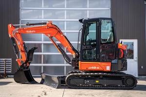 Excavatrice compacte sur chenilles Kubota KX163-5, modèle 2023, 16 tonnes, pelle hydraulique avec godet pour la construction - Product Image 3
