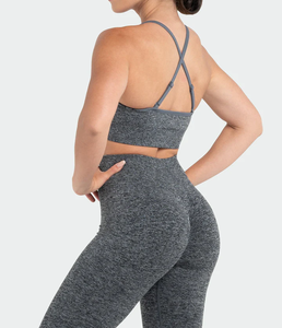 เสื้อชั้นในกีฬาสำหรับผู้หญิง คุณภาพพรีเมียม สำหรับออกกำลังกาย โยคะ ระบายอากาศได้ดี ไร้ตะเข็บ แห้งเร็ว รองรับระดับปานกลาง เหมาะสำหรับออกกำลังกาย เต้นรำ BD - Product Image 4