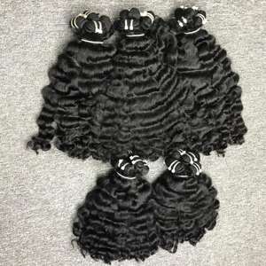 Meilleure qualité 100% extensions de cheveux humains vietnamiens bouclés birmans bruts style de vague naturelle pour les femmes noires - Product Image 1