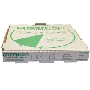 Prix moins cher papier carton ondulé boîte verte detroit 18x18 boîtes à pizza pour restaurant