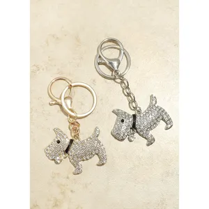 พวงกุญแจรูปสัตว์การ์ตูนประดับคริสตัล น้ำหนักเบา ทำจากโลหะผสม รูปทรงกลม ผลไม้ แมว หมี แพนด้า ทรงสี่เหลี่ยมผืนผ้า - Product Image 3