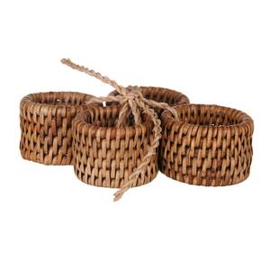 Meilleures ventes, porte-serviettes en rotin fait main, écologique, couleur naturelle, forme rectangulaire/ronde, utilisation pour mariage, fête, décoration de table - Product Image 5