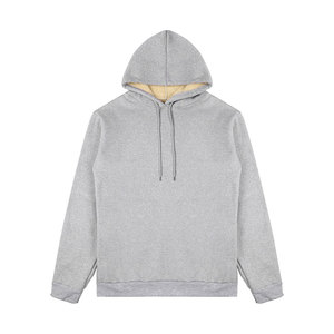 Sudadera con capucha gris claro para hombre con forro en contraste |   Sudadera Deportiva de Forro Polar Personalizada al por Mayor, Suministro de Ropa Deportiva de Marca Privada - Product Image 2