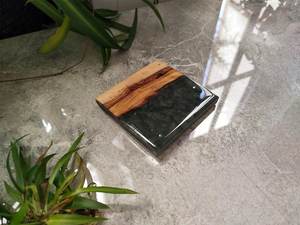 Sous-verres en marbre et pierre de bois d'acacia élégants et durables, faits à la main pour la maison, le bureau, les tables basses, - Product Image 3