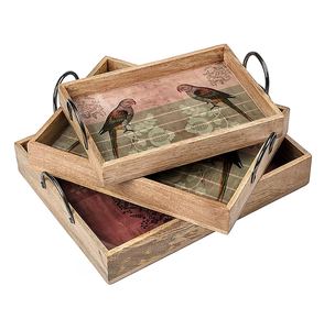 ถาดเสิร์ฟไม้แบบปรับแต่งได้เป็นมิตรต่อสิ่งแวดล้อมหรูหราพร้อมรูปแบบการพิมพ์ที่เป็นเอกลักษณ์สำหรับให้เป็นของขวัญหรือให้บริการตกแต่ง - Product Image 6