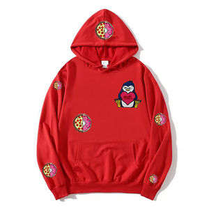 Sweat à capuche en chenille brodé sur mesure pour homme, taille plus, tissu en polaire tricoté pour l'hiver, avec couleur et logo personnalisés - Product Image 4