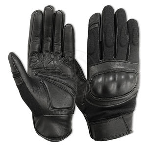 Gants de moto demi-doigts-Cuir antidérapant pour hommes avec motifs personnalisés - Product Image 3
