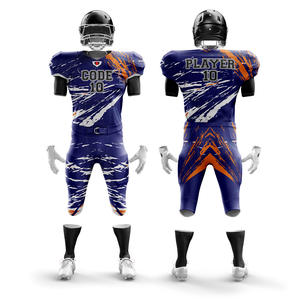 ชุดเสื้อผ้าอเมริกันฟุตบอลไซส์ใหญ่พิเศษเสื้อกีฬาแขนสั้นระบายอากาศได้โลโก้ออกแบบได้ตามต้องการ - Product Image 1