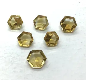 Hot Selling Yellow Citrine Cut Gemstones High Quality Citrine Gemstone Natural Yellow Citrine Faceted Loose Gemstone