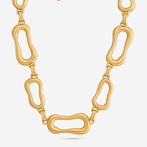 Collier Tendance 192082 – Chaîne Géométrique Religieuse Mignonne avec Diamant Moissanite et Perle en Alliage, Idéal pour les Fêtes - Product Image 3