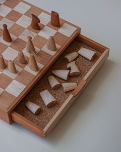 BOOK CUSTOM <b>WOODEN</b> CHESS SET BIG SIZE CHESS <b>GAME</b> Folding Board Chess Pieces Board <b>Game</b> - Product Image 4