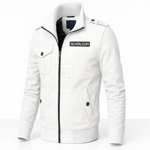 Blouson aviateur Silverloom personnalisé pour hommes | Manteau coupe-vent décontracté coupe ajustée avec fermeture éclair | Veste d'hiver Fashion Outwear OEM ODM - Product Image 3