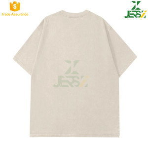 Camiseta de hombre de alta calidad 100% algodón holgado estilo de calle ligero estiramiento tela tejida de gran tamaño ropa de calle informal de moda - Product Image 4