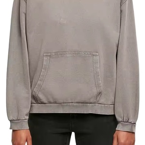 เสื้อฮู้ดดี้ผ้าฝ้าย 100% หนัก 400 GSM ลุคทำเก่าฟอกสีแบบวินเทจ เสื้อฮู้ดดี้ผู้ชายแบบสวมหัว รุ่นวินเทจสำหรับฤดูหนาว ปี 2026 - Product Image 2